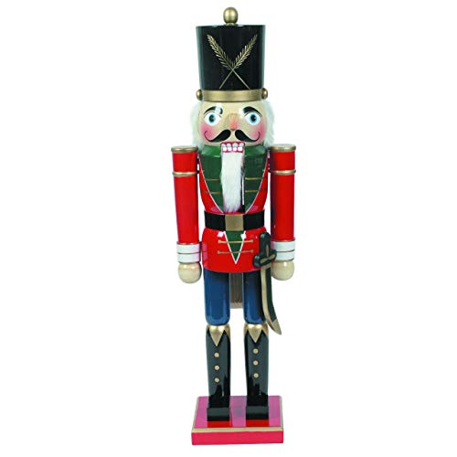 Nussknacker Figur groß XXL / 80 cm/Soldat mit Säbel rot-blau/Deko...