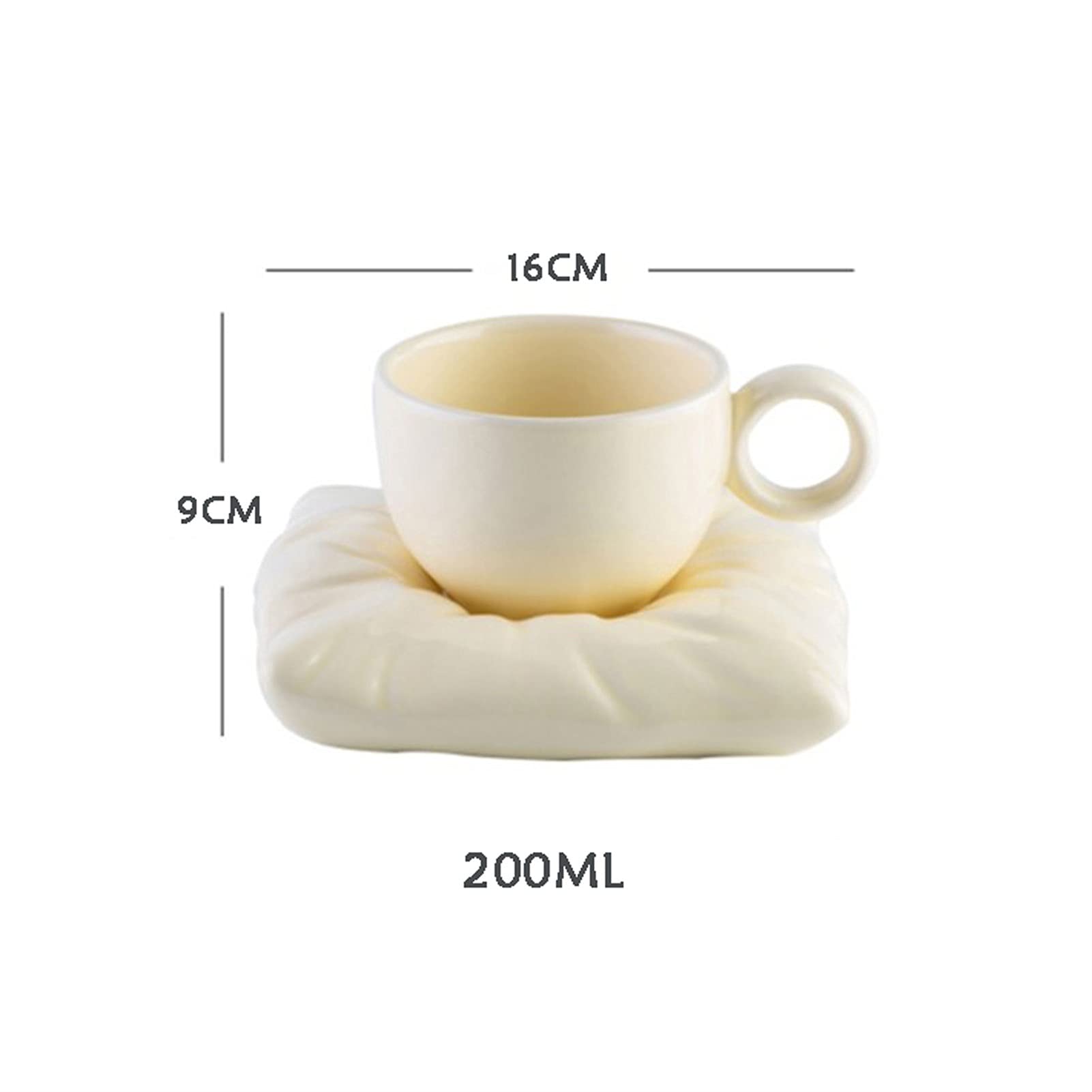 Ceramiczny kubek do kawy Ceramiczne kubki do kawy Ceramiczna poduszka 3D Kubek z poduszką Śliczna kreatywna filiżanka do kawy z mlekiem
