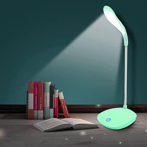 Quace Desk Lamp with Flexible Gooseneck 3 Level Brightness, Battery...