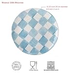 Melamine Dinner Plates, Round Plates,Shatter Resistant, 10.25 inch, set of 6 Blue - Image 3