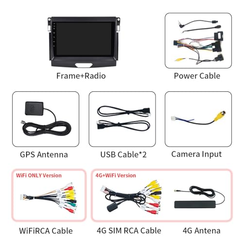 Reproductor de DVD estéreo Android de 10" para Ford Ranger 2015-2020 8