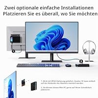 MeLE Quieter3C Lüfterloser Mini PC Windows 11 Pro Celeron N5105 Desktop Mini Computer 8GB 128GB 4K HDR HDMI Industrielles PC Entsperrtes Volle Funktion USB-C WiFi 5 – Ansicht 6