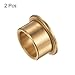 HARFINGTON 2pcs Flange Bearing Sleeve 16mm Bore 20mm OD 12mm Length 2mm Flange Thickness Bronze Bushing Self Lubricating Bushings Sleeves for Industrial Equipment