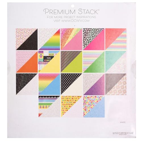 Papier double face de qualité Stack Rainbow Splash 30x30cm pour carterie