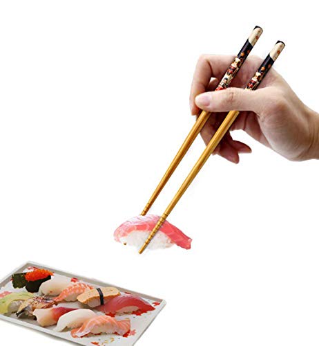 Happy Sales Fortune Cat Maneki Neko Wood Chopsticks Natural #7148