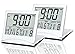 BESTWYA Travel Clock, Slim Compact Size Multifunction Digital Alarm Clock Battery Operated with Calendar Time Weekday Temperature Alarm Snooze Timer Function (2, Silver)