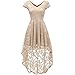 Produktbild JUSTSELL 1950er Kleider für Damen Herbst,Frauen 50er Vintage Retro Kleider Blumen Spitze Abendkleid Lange Ärmel Cocktailkleid Brautjungfer Hochze Kleider
