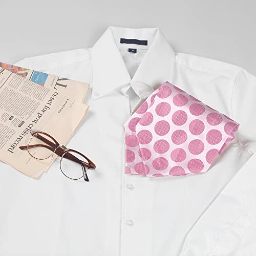 Allegra K Cravat Ties for Men Polka Dots Cravat Wedding Party Casual Ascot Tie One Size Pink
