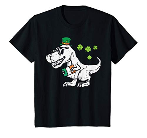 Niños Leprechaun T-Rex Irish Dino-Saur Boys St Patricks Day Kids Camiseta