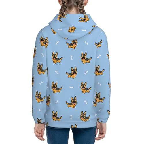 Cute Puppy Kids Pullover Hoodies Boys Sweatshirts Girls Athletic Clothes with Pocket4