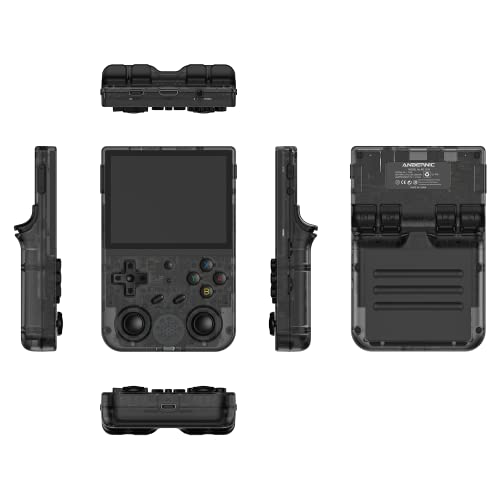 RG353V Retro Handheld Game Console , 3.5 Inch IPS Screen Linux System Built-in 64G TF Card 3300mAh Battery(Transparent Black) - Thumbnail 3