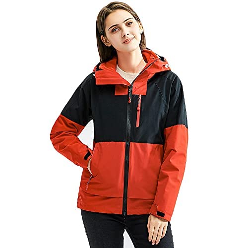 Veste de ski imperméable MU femme 3-en-1 veste polaire amovible et coupe-vent d'hiver