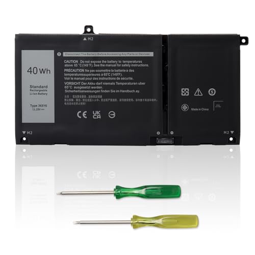 OPAHUTER 40Wh JK6Y6 Batteria per Dell Inspiron 5300 5301 5401 5402 5408 5409 5501 5508 5509 5400 5406 7405 7300 7306 7500 7506 2-in-1 Silver Serie Latitude 3410 3510 Vostro 5301 5401 5501 P102F H5CKD