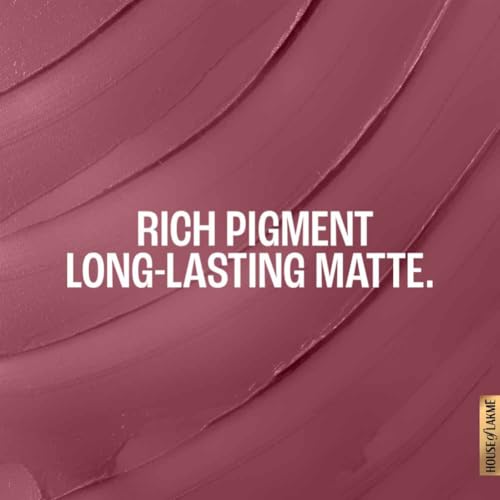 Image of Lakme Forever Matte Lipstick, Waterproof, Non Drying, Creamy Matte Bullet Lipstick Made With French Rose Oil Extracts, Mauve Envy, 4.5g