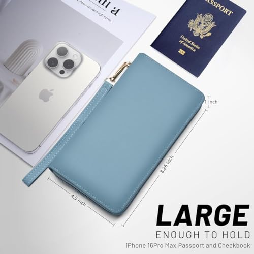 Stylish Genuine Leather Clutch Wallet with Comfortable Hand Strap and Spacious Interior for Women2