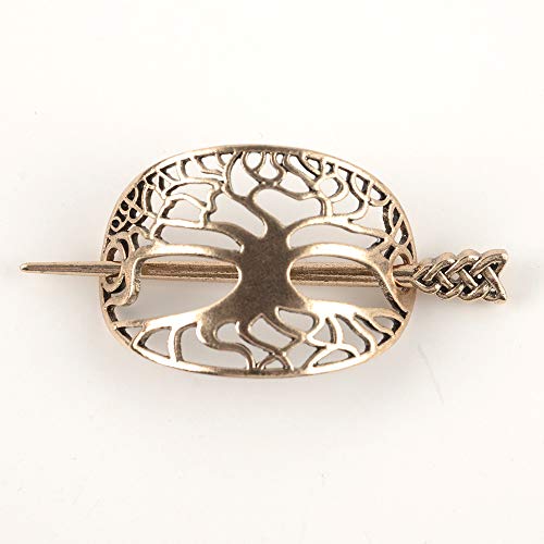 Viking Celtic Hair Clips Hairpin-Wiccan Tree Of Life Hair Clip Men Hair Sticks Hairpin For Long Hair Slide Irish Hair Accessories Celtic Knot Hair Pin Viking Jewelry Women #TOP4