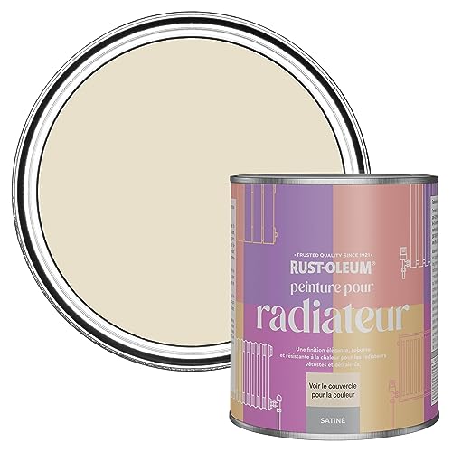 Rust-Oleum Peinture Beige Résistante à la chaleur pour Radiateur, Finition Satinée - Écume 750ml