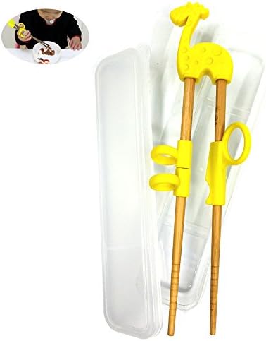 Dancepanda Training chopstick,Chopstick Helper for Children Kids,Natural Wooden Training Chopsticks (light wood)