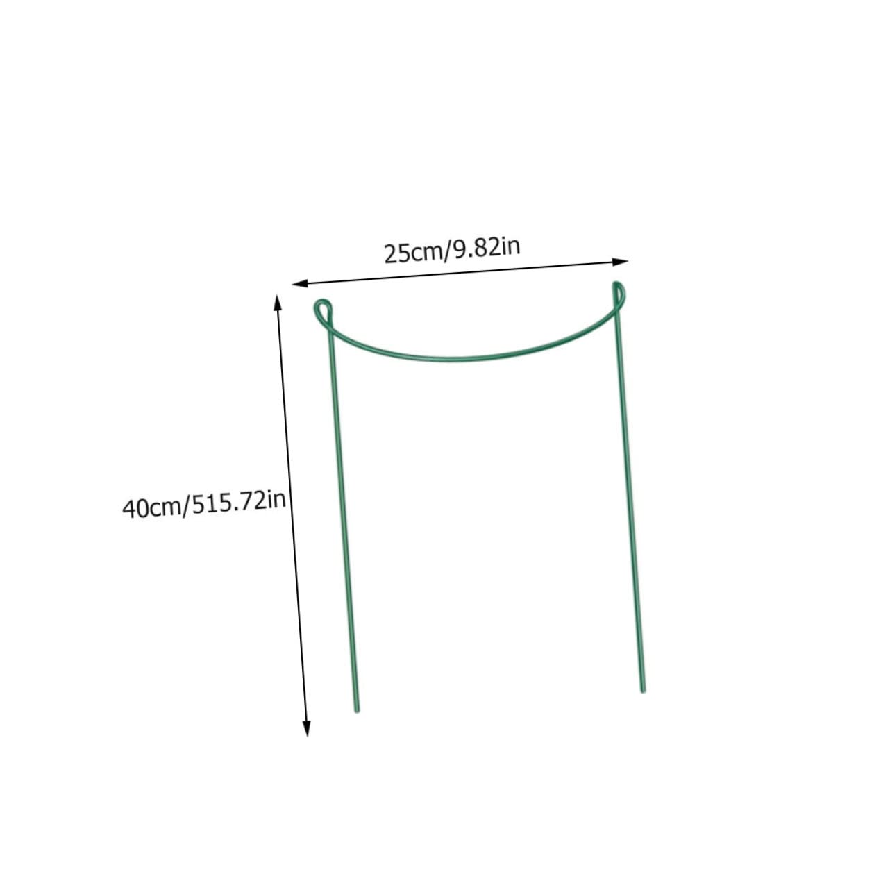 SUPVOX Tuteurs pour Plantes Demi-Ronds en Fer Verts, Lot de 6