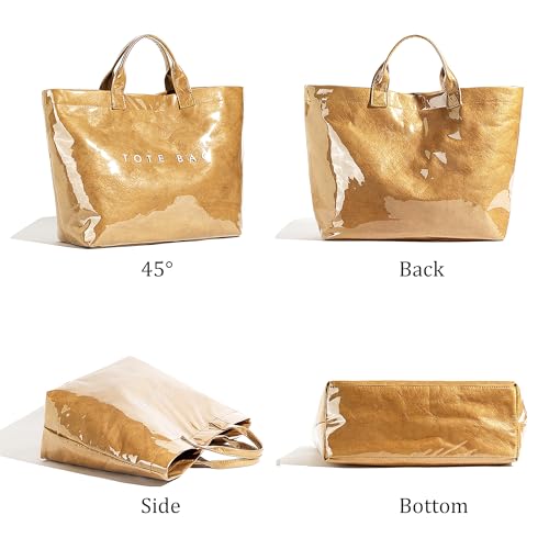 Bolso Tote de PVC impermeable para mujer miniatura 6