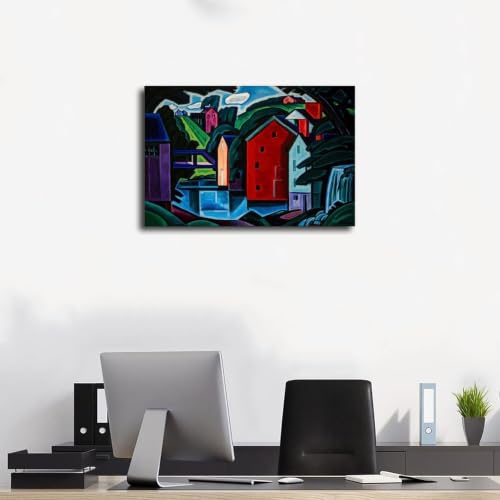 Impression sur toile motif dans l'espace Oscar Bluemner tableau 50x76 - 3