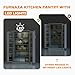 Furnaza LED Kitchen Pantry Storage Cabinets - 50 Inch Food Cabinets Buffet Cupboards with 2 Doors and Shelves Adjustable for Small Space in Dinning Room, Living Room, in Grey