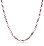 14k Rose Gold Italian Rolo 2mm Chain Necklace, 16"