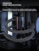 EZDIY-FAB UNIFAS ARGB 24-Pin PSU-Verlängerungskabel,Doppelrohr,Schwarz – Ansicht 7