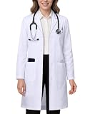White Lab Coat for Women with Side-Slit Access, Small (Pack of 1), White