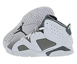 air jordan vinted  Jordan Air 6 Retro - Zapatos para niños grandes, Blanco/gris medio-gris frío, 4 Big Kid