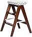 ZJYWMM Składany stołek/krzesło drabinkowe, domowe narzędzie ogrodowe gleba drewno krzesło drabina gąbka siedzisko poszerzone i podwyższone (kolor: Brązowy)