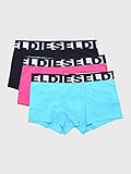 Diesel Herren Shawn 3 Pack Boxer Trunks Badehose, Pink/Schwarz/Blau, X-Small