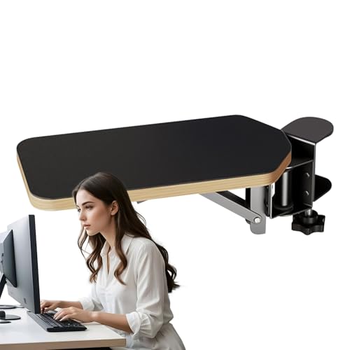 Accoudoir pour ordinateur en bois support de poignet pliable et rotatif à 90 degrés pour bureau