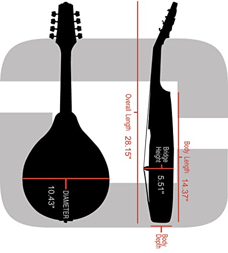 Image of Crossrock CRA860MABL A-style Mandolin Case with Backpack Straps, ABS Molded Hard-shell in Blue