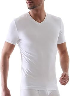 DAVID ARCHY Men's 3 Pack Micro Modal Underwear Soft Comfy V-Neck Undershirts