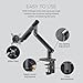 POUT Eyes 12 Dual Aluminum Monitor Arm (Grey/Black/Single)