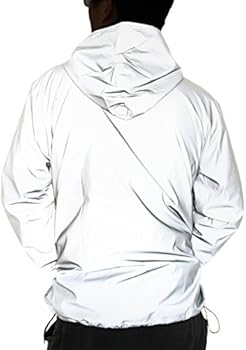 NewL Heren volledig reflecterende jas Outdoor Windbreaker Hardloopsportjas, grijs, S