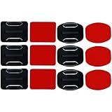 Incluye 3 almohadillas adhesivas planas y 3 curvas, ambas están hechas de pegamento y empaquetadas en el mismo saco. Se adhiere firmemente a una variedad de superficies torcidas y planas como cascos.