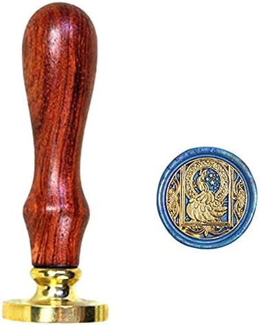 Wax Seal Stamp kit, ANBOSE Starry Animal Wax Seal Stamp Set with 4 PCS Removable Brass Heads and 1 Wooden Handle, Retro Vintage Cat Deer Rabbit Fox Sealing Wax Stamp for Letter Cards Invitations