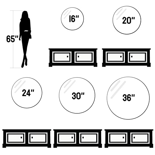 Huovtr Round Mirror, Circle Mirror 16 Inch, Gold Round Wall Mirror Suitable For Bedroom, Vanity, Living Room, Bathroom, Entryway Wall Decor And More, Brushed Aluminum Frame Circle Mirrors For Wall #TOP6