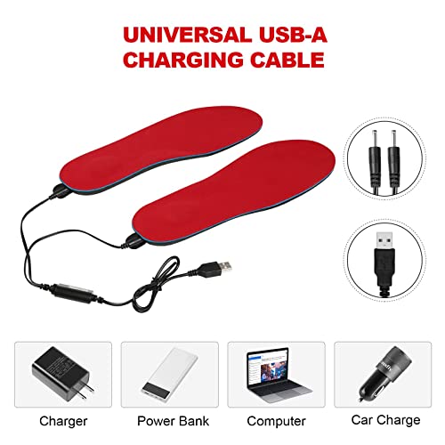 Heated Insoles For Men Women, Rechargeable Foot Warmers With Led Display Remote Control, Wireless Heat Insoles For Hunting Fishing Hiking Camping Unisex (Large) #TOP3