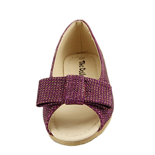 The Doll Maker Girl's Glimmer Peep Toe Sandal - FBA173105C-82