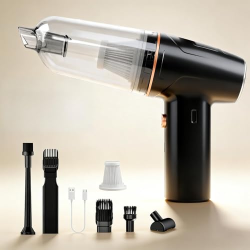 Car Vacuum Cleaner Cordless Handheld Vacuum Brushless DC Motor 12000PA Maximum Suction Mini Portable Vacuum Cleaner Rechargeable for Home Office Kitchen Office