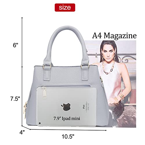 Kkxiu Purses And Handbags For Women Top Handle Satchel Shoulder Ladies Crossbody Bags (E-Light Grey) #TOP4