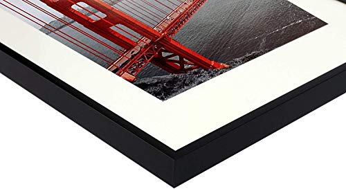 Frametory, 11X14 Aluminum Frame, 8X10 Photo With Ivory Mat For Wall Display, Sawtooth Hanger, Swivel Tabs, Spring Clips Great For Photos, Artworks, Posters (Black, 1-Pack) #TOP2
