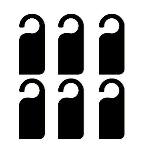 BETTERLE Panneau de Porte Cintre, 6 pcs Vierge Recto Verso Tableau Noir Avertissement de Porte étiquette Poignée de Porte Plaque Cintre pour Home Office Hôtel Décoration Pendentif Cover