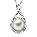 SIVERY 'Amazing Love' 925 Sterling Silver Necklace Women Crystal Pearl from Swarovski, Fine Jewelry Women, Gifts Mom