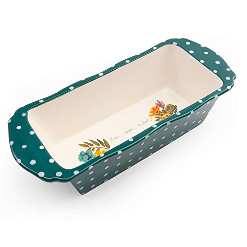 The Pioneer Woman 11 Retro Dots Loaf Pan | 11 Vintage CeramicLoaf Pan (1)