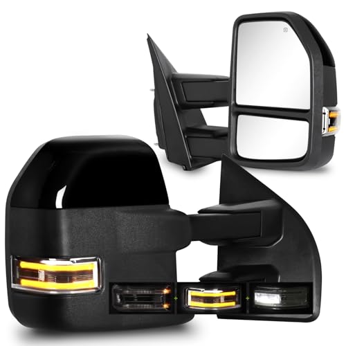 SIZIOM Towing Mirrors for Ford 2015-2020 F150, Painted Black by Siziom - Used condition - US$138.34
