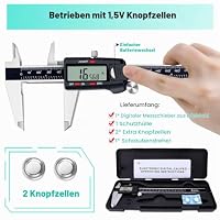 Kynup Messschieber Digital, 200mm/ 8-Zoll Digitale Schieblehre Edelstahl Messwerkzeug mit LCD-Display, Elektronischer Messschieber, Zoll/Metrisch/Fraktion Konvertierung, Auto-Off-Design – Ansicht 5